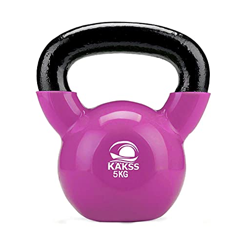 Kakss Vinyl half coating Kettle Bell for Gym & Workout (Proudly Made in India) (5Kg Violet) - Image 1