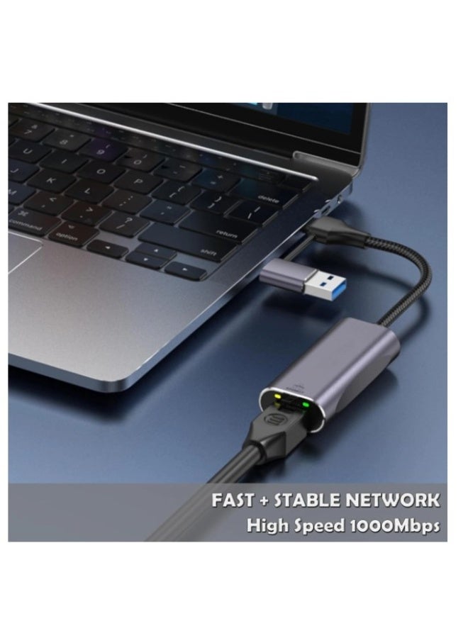 Haing USB 3.0/TYPE-C RJ45 100/1000Mbps LAN CARD - Image 3