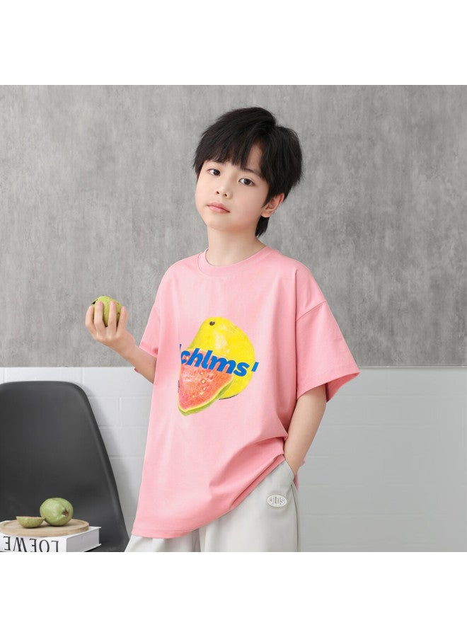 Luson Chen Dazhu Uni Short Sleeve T-shirt Xinjiang Cotton Summer New Cool Feeling Half Sleeve Boys Big Kids Top - Image 2