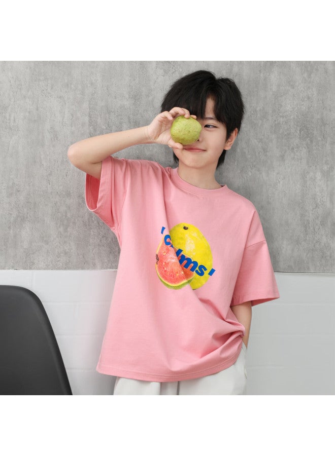 Luson Chen Dazhu Uni Short Sleeve T-shirt Xinjiang Cotton Summer New Cool Feeling Half Sleeve Boys Big Kids Top - Image 5