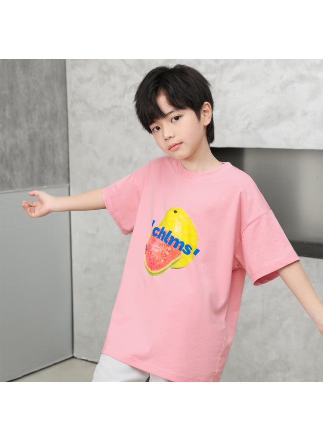 Luson Chen Dazhu Uni Short Sleeve T-shirt Xinjiang Cotton Summer New Cool Feeling Half Sleeve Boys Big Kids Top - Image 4