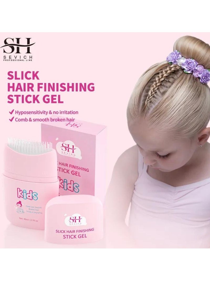 Sevich - 80ml Kids Hair Gel Children's Hair Wax Stick for Hair Edge Control Slick Hair Finishing Stick Gel with Comb Integration Designed for Kids Natural Ingredients Suitable for All Hair Styles - Image 1