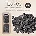PANA 100 Pieces Nail Sanding Bands Professional Nail Manicure Great Fit for Nail Drill Bits for Acrylic Nails (80 Grit, Black) - Image 3