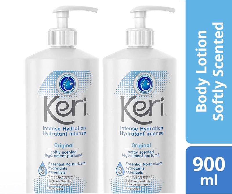 Keri Lotion Original Intense Hydration Softly Scented, 900 mL, 2 Piece - Image 1