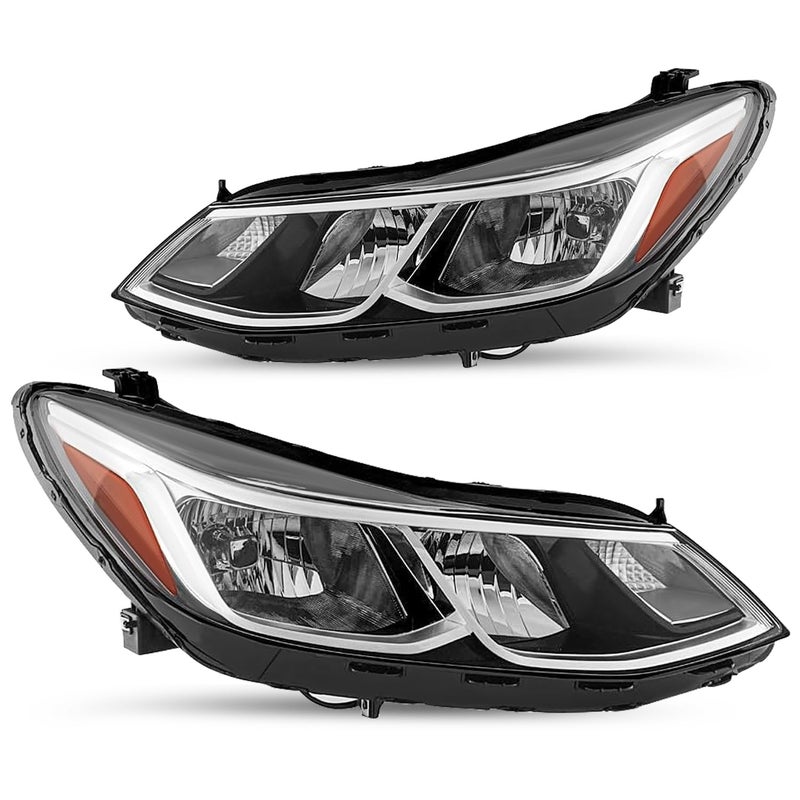 JSBOYAT Fits for 20162019 Chevy Cruze Headlight Assembly Replacement Halogen NonProjector Factory Headlamp OE Style Front Lamp Driver and Passenger Side