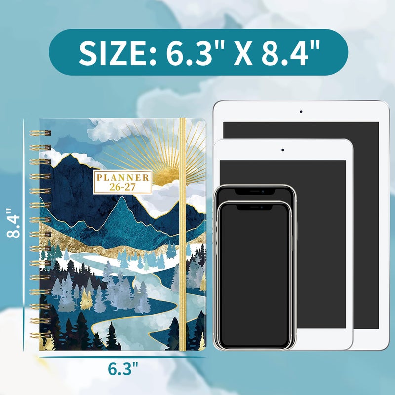 Tersus 2026-2027 Planner - JUL 2026 - JUN 2027, Academic Weekly Monthly Planner 2026-2027 with Tabs, 6.3" x 8.4", Back Pocket, Hardcover - Image 5