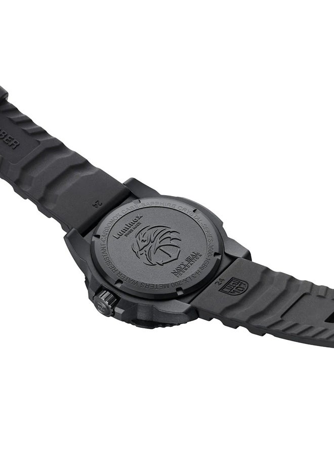 لومينكس ساعة يد رجالية بعقارب دائرية من المطاط ... -  مم - Image 5