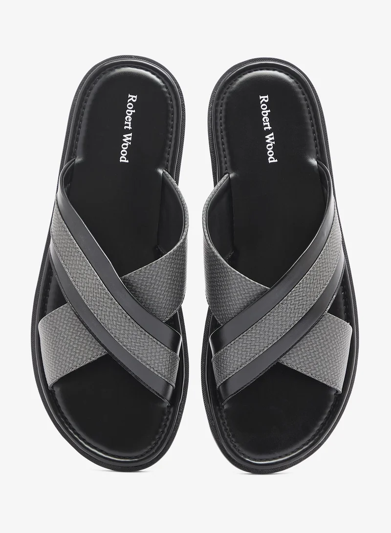 Robert Wood  Cross Strap Casual Sandals for Men | Best Price UAE