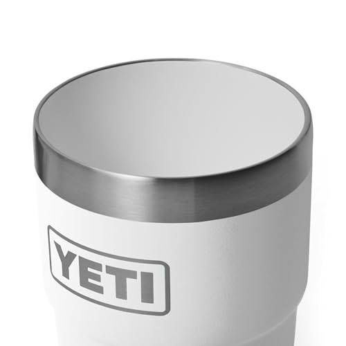 YETI Rambler 8 oz Insulated Coffee Mug with Lid - Stackable Double-Wall Vacuum Insulated Coffee Cup - DuraSip Ceramic Lining - Barista-Friendly Design - Stainless Steel - Dishwasher Safe, White - Image 5