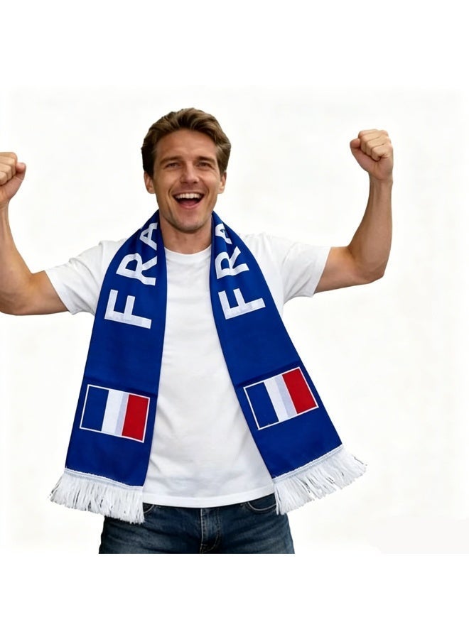HOMESTAR 4pcs World Cup Soccer Scarf Set, National Soccer Team Fan Scarf, Argentina France Spain England Satin Neck Warmer, For Match Days Cheering Gift, For Family Neighbors Friends Colleagues, Unisex Adult - Image 5