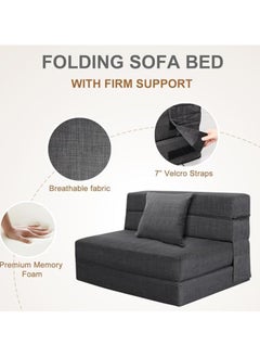 Poppins Home Nigoone Convertible Sleeper Chair Bed with Pillow Memory Foam Fold Sofa Bed Couch Futon Lazy for Living Room/Home Office/Guest  - Image 3