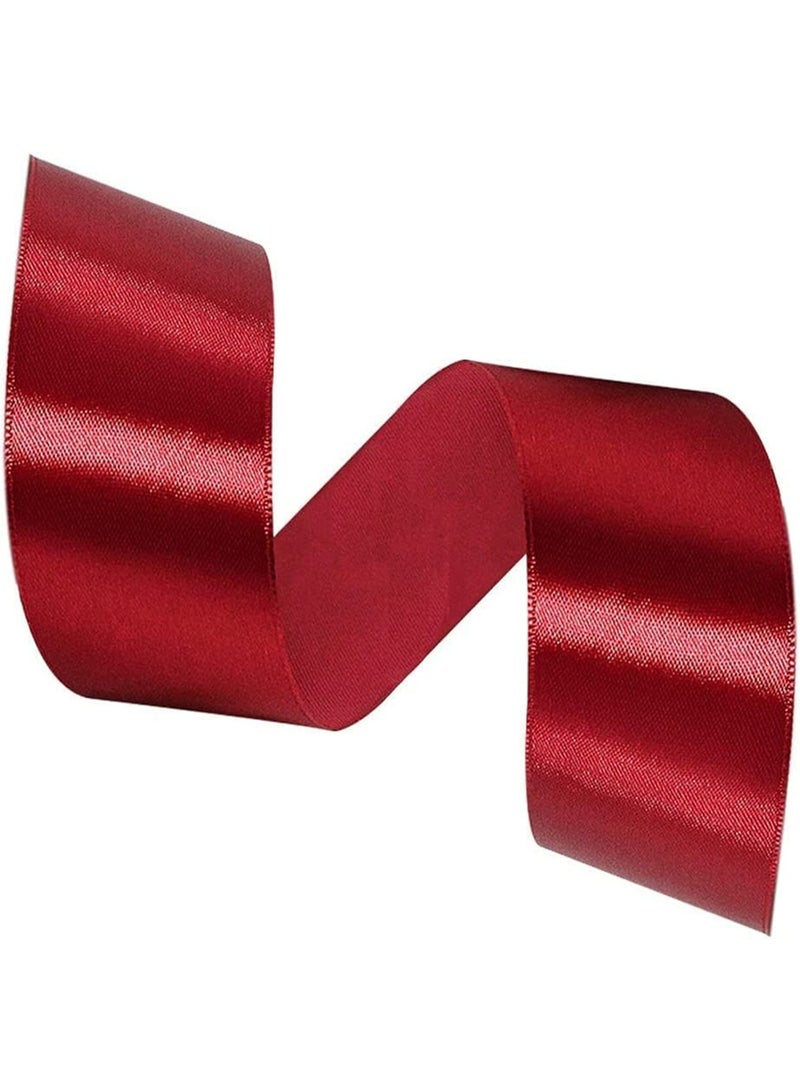 22 Meters Luxe Satin Ribbon – Premium 4cm Width Polyester Craft Ribbon for Gift Wrapping & Decoration (Red) - Image 2