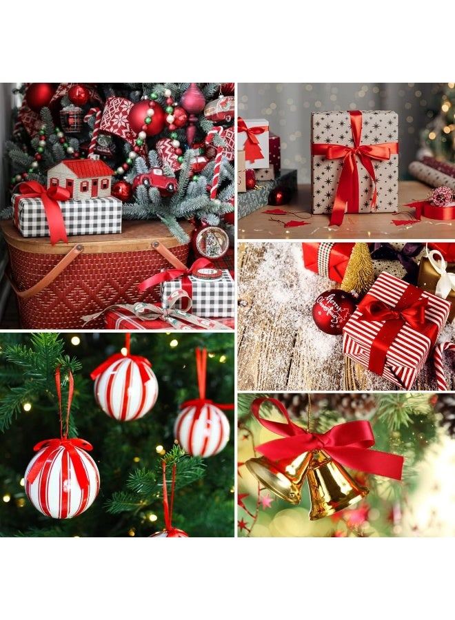 22 Meters Luxe Satin Ribbon – Premium 4cm Width Polyester Craft Ribbon for Gift Wrapping & Decoration (Red) - Image 5