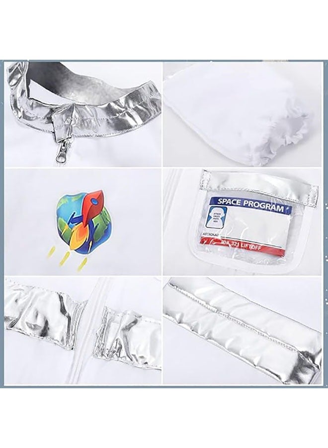 عربست ملابس الطفل رائد الفضاء ملابس الطيار الفضائي مع شارة الصدر خوذة وقفازات حفلة أداء أزياء أداء أزياء منصة الرقص - Image 4