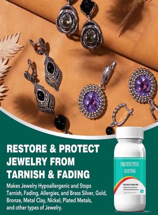 LIIZOUSUDA 1 Oz. Clear, Protective Coating for Metal, Jewelry Coating, Jewelry Shield, Fast Drying Transparent After Curing, Long Lasting Protect Metal and Jewels from Wear, Rust - Image 5