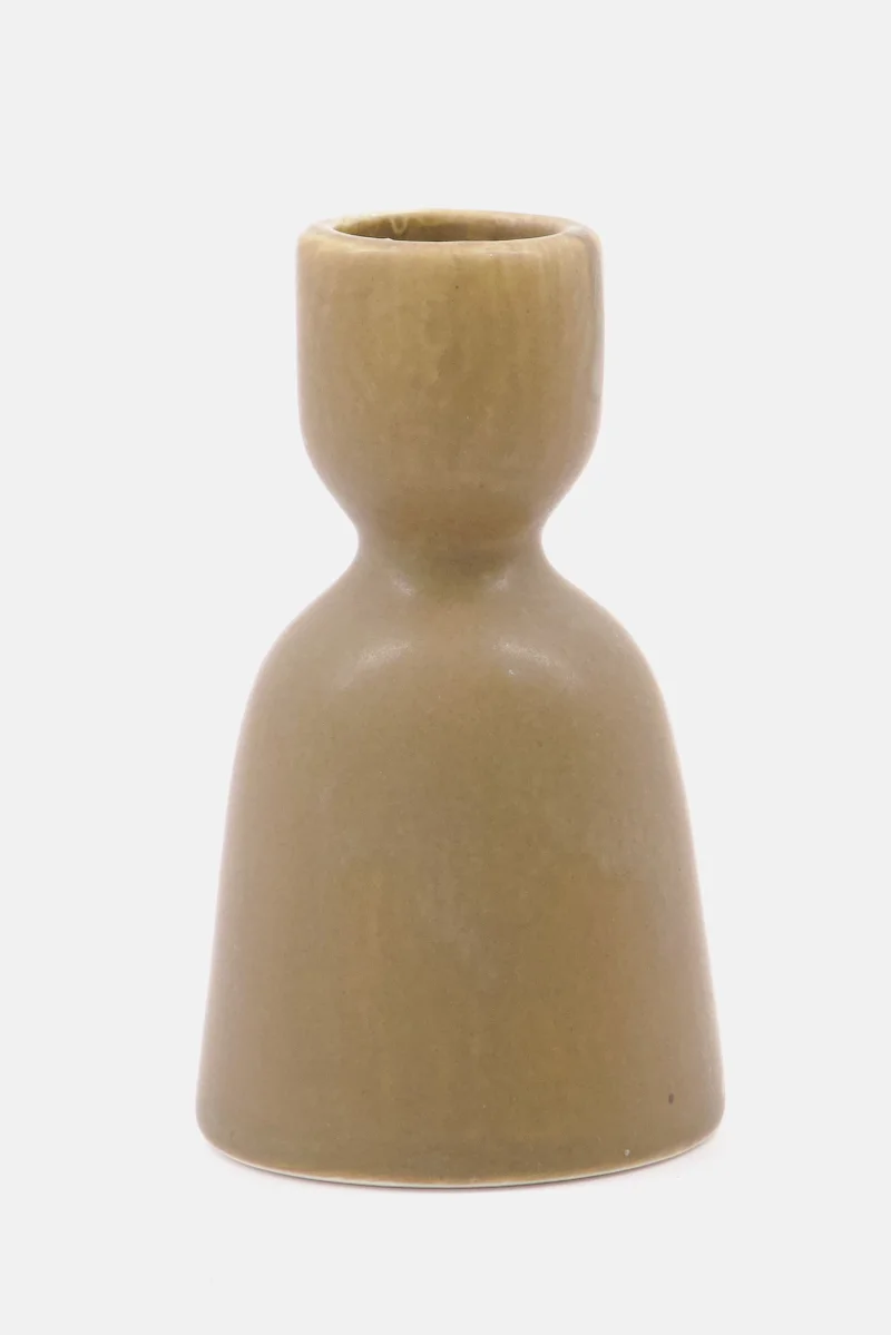 Muy Mucho Marble Candle Stick, Olive