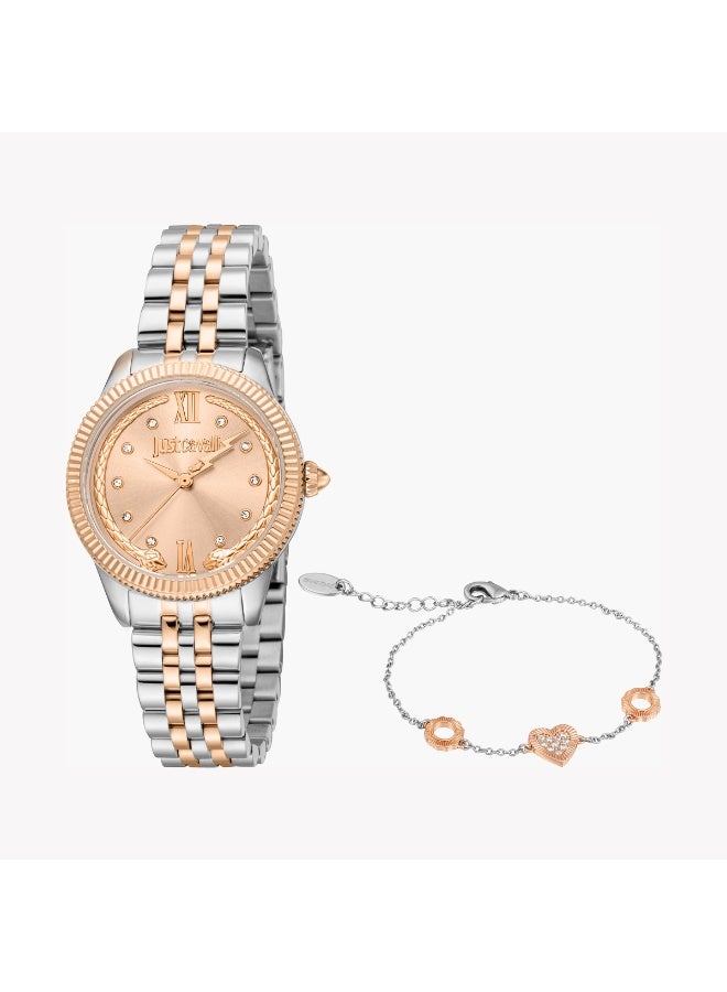 JUST CAVALLI JC1L315M0095 - STUNNING TWO-TONE ROSE GOLD & SILVER WOMEN'S WATCH - Image 3