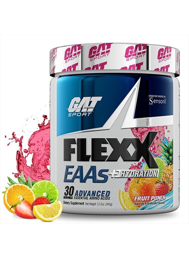 GAT SPORT Flexx EAAs + Hydration, Advanced Essential Amino Acids, 30 Servings (Fruit Punch) - Image 1