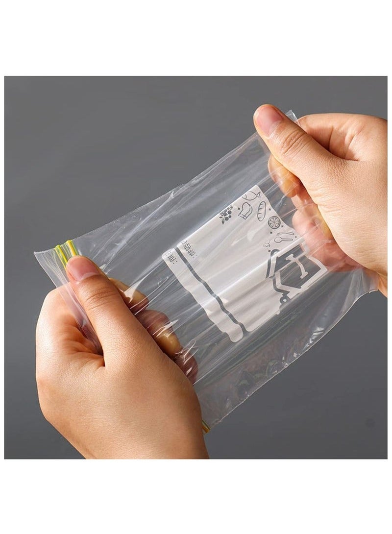 70 Packs Reusable Food Storage Bags, Freezer Ziplock Lunch Bags for Meats Meals, Vegetables, Fruits, Desserts, Snacks 15 Large/25 Medium/30 Small (Clear/White)  - Image 2