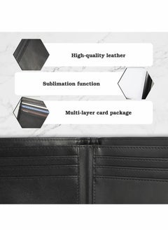 Y&D Sublimation Heat Transfer Wallet, Leather Double Sided Blank DIY Wallet Card Holder For Men, Office Work Travel, Birthday Holiday Gifts (2 Pcs)  - Image 2