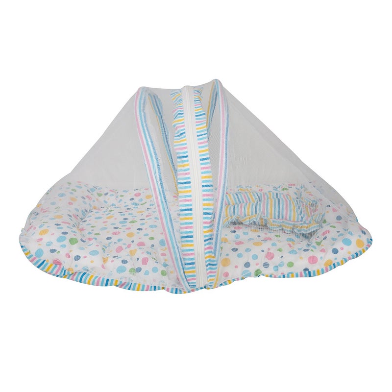 FARETO First Kids Step Toddler Mattress with Mosquito Net Blue - Image 3