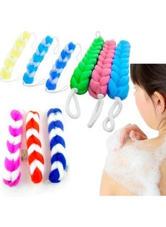 Ekan Combo of 2 Bath Loofah Sponges Scrubber Puff Luffa Flannel Multicolor 10 Grams Pack Of 1 (m10) - Image 3