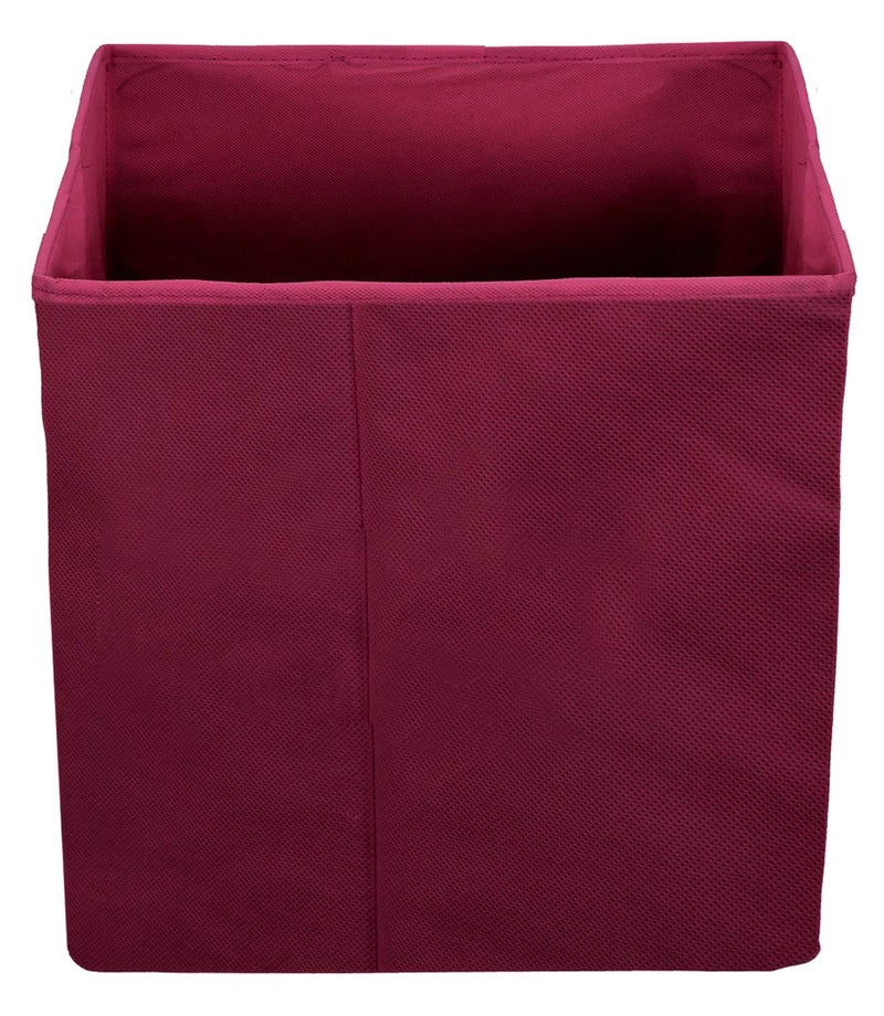 Kuber Industries Kuber Industries Disney Mickey Mouse Print Non Woven Fabric Foldable Cube Toy, Books Cloth Wardrobe Organiser Storage Box with Handle (Maroon, Large, 6 Pieces)  - Image 5