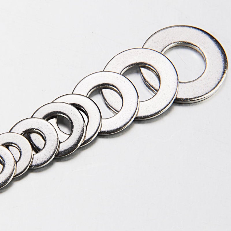 LINKUP 1800 Pcs 4# SAE Flat washers for Screws for Bolts (18-8) 304 Stainless Steel washers Assortment kit,Standard ANSI/ASME B18.22.1 Metal Washers Set - Image 3