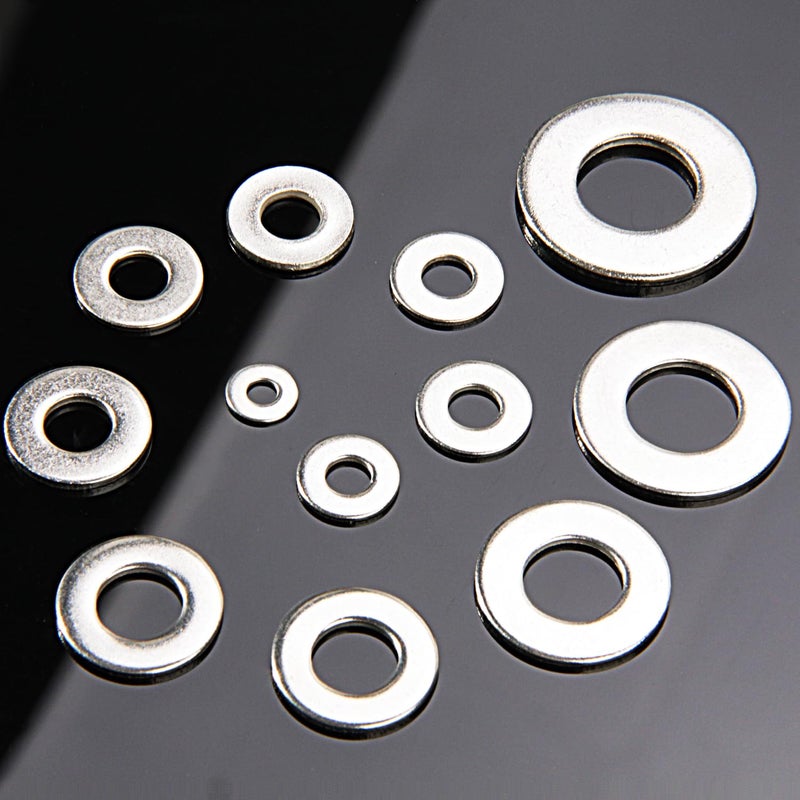 LINKUP 1800 Pcs 4# SAE Flat washers for Screws for Bolts (18-8) 304 Stainless Steel washers Assortment kit,Standard ANSI/ASME B18.22.1 Metal Washers Set - Image 5