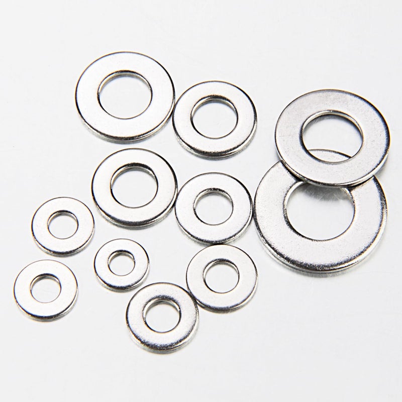 LINKUP 1800 Pcs 4# SAE Flat washers for Screws for Bolts (18-8) 304 Stainless Steel washers Assortment kit,Standard ANSI/ASME B18.22.1 Metal Washers Set - Image 4