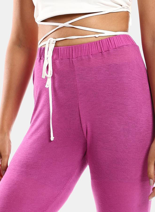 kady Jamila Women Flare Fit Solid Pantswomen ,pink-XXL - Image 4