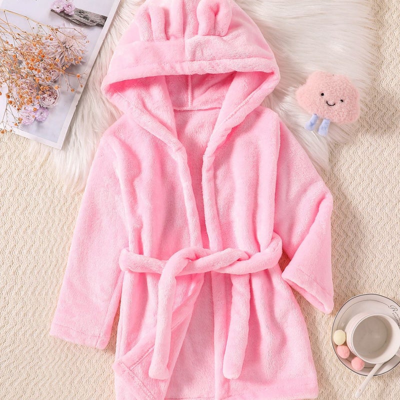 Children'S Nightgown Flannel Baby Boy'S Thickened Girl'S Coral Fleece Pajamas Four Seasons Bathrobe - Image 1