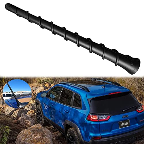 E-Vniko 8'' Inch Roof Antenna Mast Compatible for 2011-2022 Jeep Cherokee Grand Cherokee Dodge Durango Dart Journey Chrysler 200 Replacement Back Rubber Car Antenna 5091100AA 68297936AA - Image 1