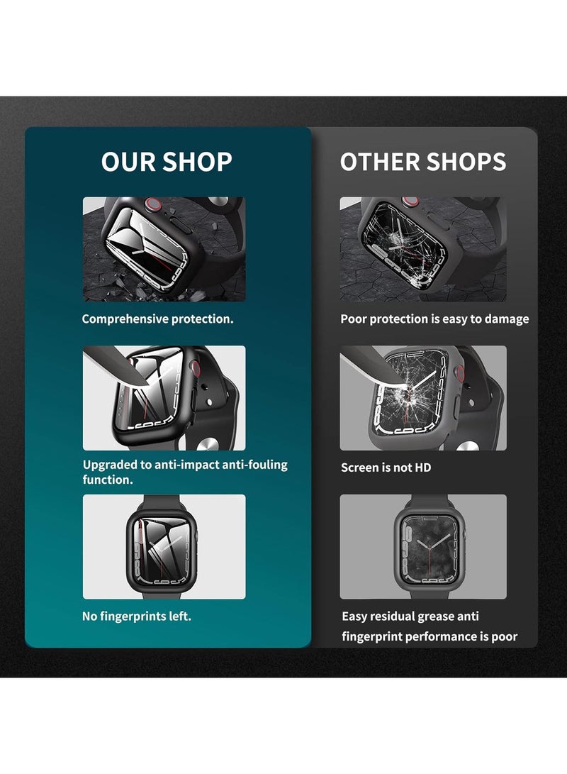 واقي شاشة Apple Watch، متوافق مع سلسلة 10 46 مم، حماية كاملة من مادة البولي كربونات الصلبة فائقة النحافة (46 مم، شفاف) - Image 3