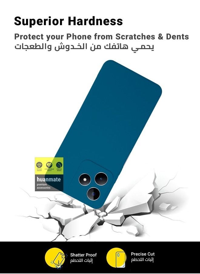 huanmate - غطاء حماية أنيق من السيليكون لهاتف ريلمي C53 باللون الأزرق - Image 1