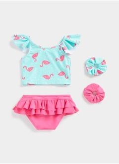Flamingo Tankini With Hair Ties