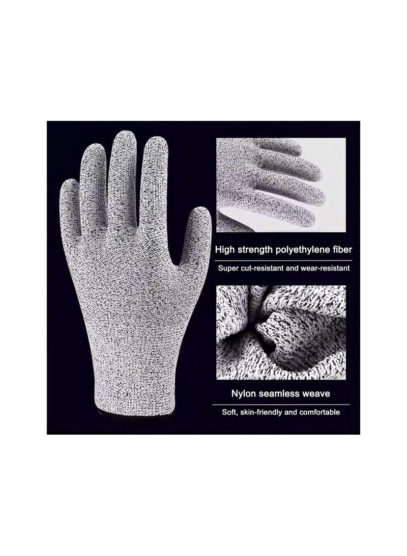 2pcs Premium Cut Resistant Gloves with Level 5 Protection, Ambidextrous, Machine Washable, Lightweight Protective Gloves  - Image 2