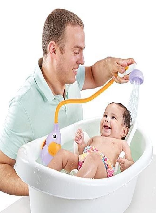 Yookidoo Yookidoo Baby Bath Shower Head - Elephant Water Pump with Trunk Spout Rinser - Control Water Flow from 2 Elephant Trunk Knobs for Maximum Fun in Tub or Sink for Newborn Babies (Purple) - Image 2