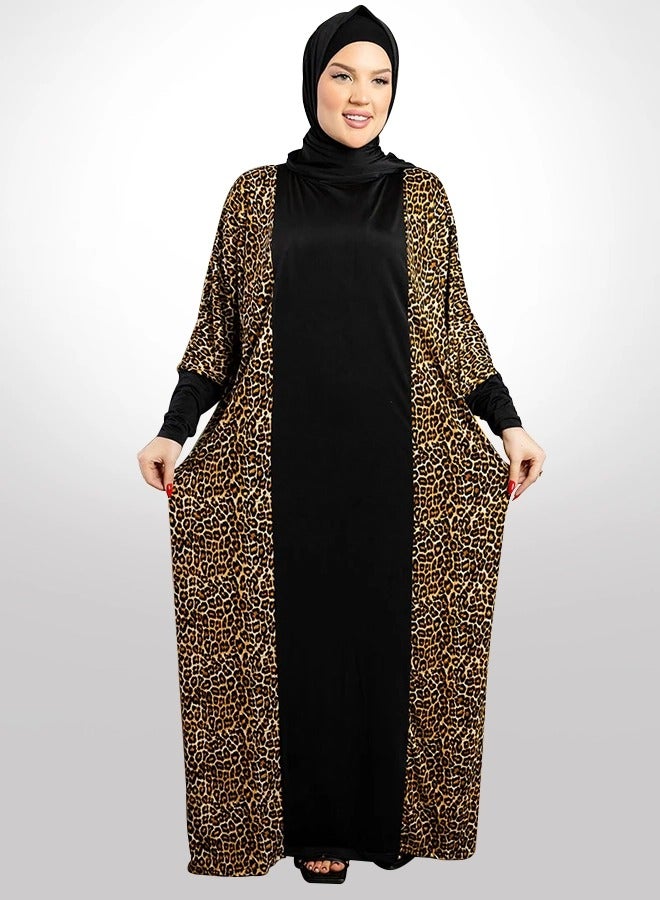 Zmurud Practical Saudi Jersey  prayer dress with headscarf from zmurud fashion - Image 1