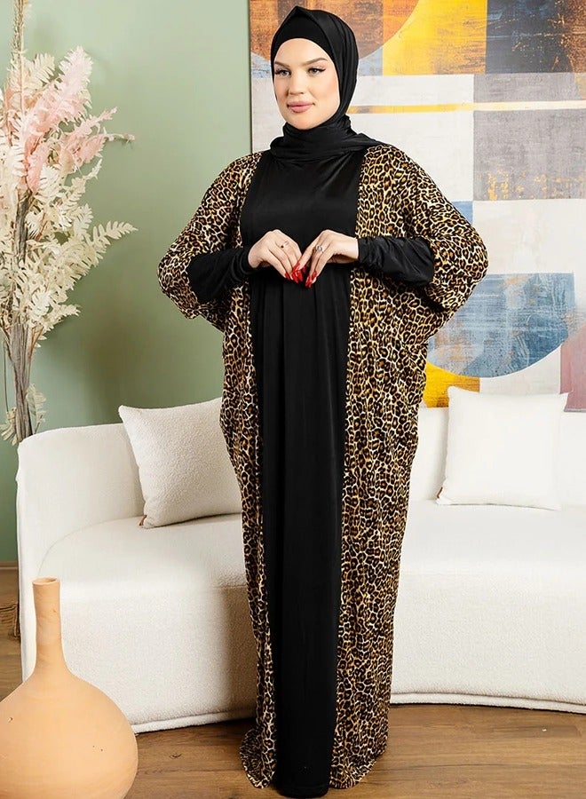 Zmurud Practical Saudi Jersey  prayer dress with headscarf from zmurud fashion - Image 3