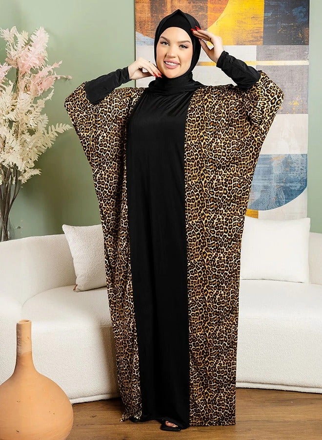 Zmurud Practical Saudi Jersey  prayer dress with headscarf from zmurud fashion - Image 4