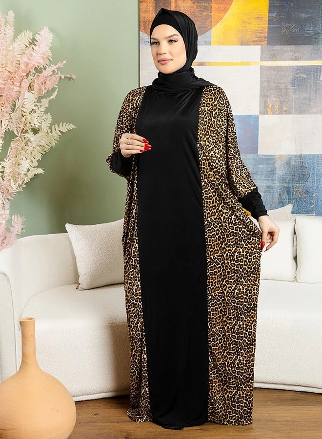 Zmurud Practical Saudi Jersey  prayer dress with headscarf from zmurud fashion - Image 5