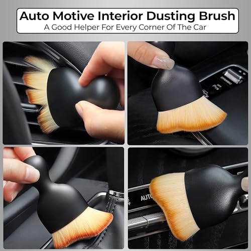 Robustt Car Interior Cleaning Brush Combo | 2 Pcs Pack | AC Vent Brush | Scratch Free Car Duster | Multifunctional Car Brush for Cleaning Car Interior, PC, Laptop, Keyboard - Image 2