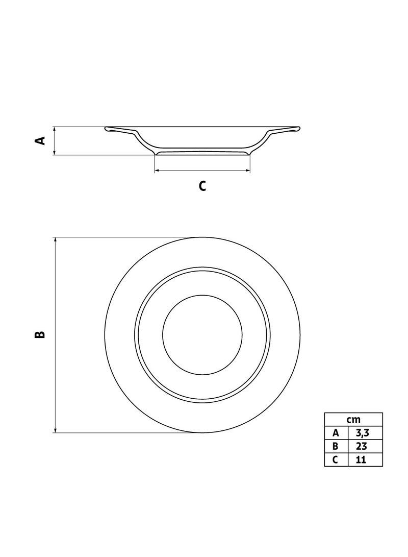 Tramontina Ingrid 23cm Porcelain Deep Plate - Image 2