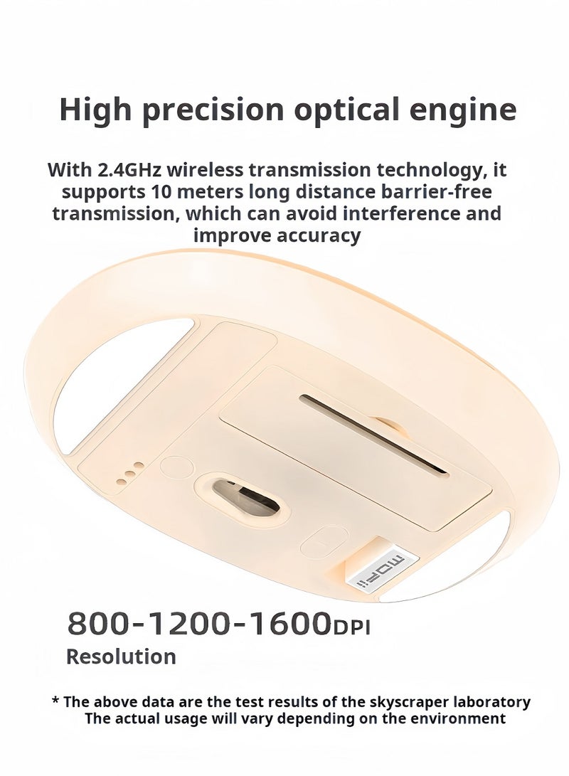 GEEZER Bluetooth Mouse For Laptop And Computer, Bluetooth 5.0 Silent Wireless Mouse,Cartoon Green Bear For Girl And Student,Intelligent Energy Saving Mouse Lady Mouse Green - Image 3