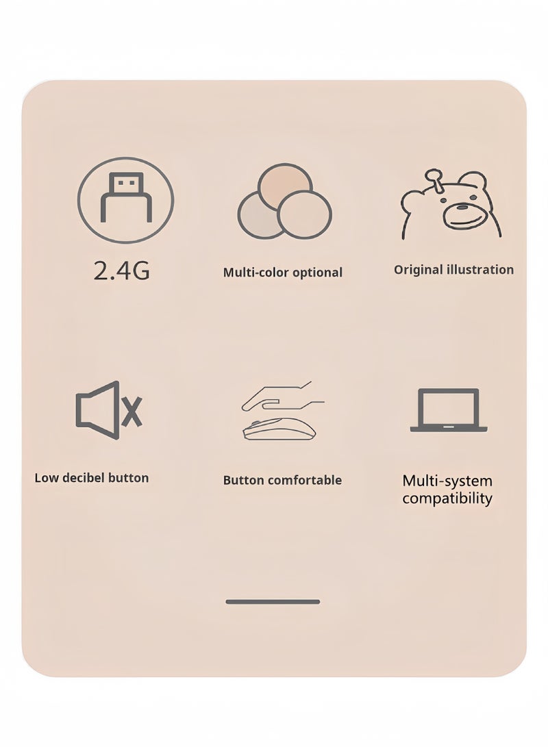 GEEZER Bluetooth Mouse For Laptop And Computer, Bluetooth 5.0 Silent Wireless Mouse,Cartoon Green Bear For Girl And Student,Intelligent Energy Saving Mouse Lady Mouse Green - Image 2