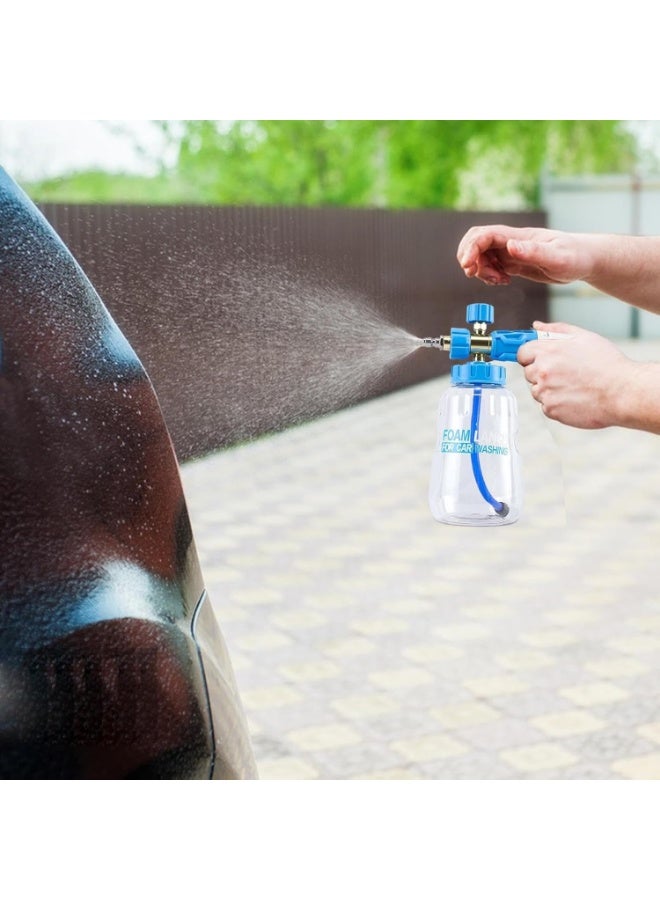 Relex Car Wash Foam Sprayer 1L, Manual Garden Pressure Bottle with Adjustable Foam Concentration, Quick Plug Connector, Multi-Use High Pressure Hand Pump for Home, Pet, and Outdoor Cleaning - Image 3