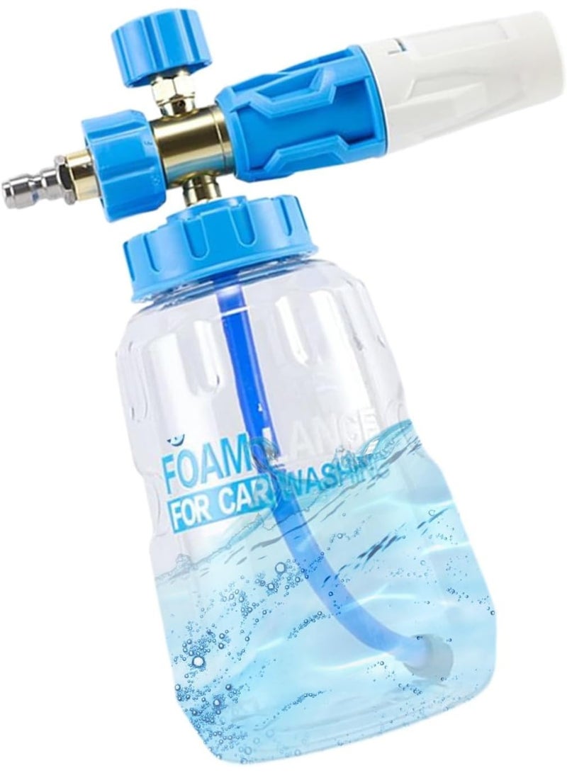 Relex Car Wash Foam Sprayer 1L, Manual Garden Pressure Bottle with Adjustable Foam Concentration, Quick Plug Connector, Multi-Use High Pressure Hand Pump for Home, Pet, and Outdoor Cleaning - Image 1