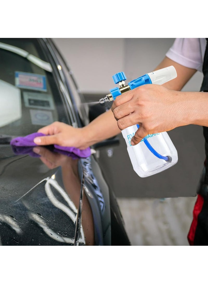 Relex Car Wash Foam Sprayer 1L, Manual Garden Pressure Bottle with Adjustable Foam Concentration, Quick Plug Connector, Multi-Use High Pressure Hand Pump for Home, Pet, and Outdoor Cleaning - Image 4