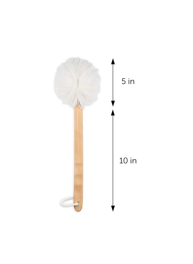 Bath Sponge With Wooden Handle Shower Loofah Brush Back Cleaning Scrubber Long Curved Handle Exfoliate Rejuvenate Skin Body Bathing Sponge With Large Mesh Pouf (1 Pack) - pzsku/Z30A4CF60144243BDFC4EZ/45/_/1707900746/d9a805cb-7b36-4f50-b3a9-4d984b34b37c